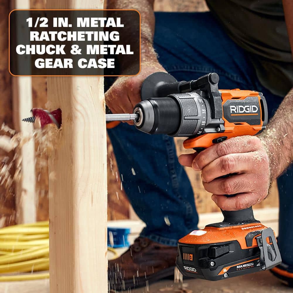 18V Brushless Cordless 2-Tool Combo Kit with Drill/Driver, Impact Driver, (2) Batteries, 18V Charger, and Tool Bag - Image 5