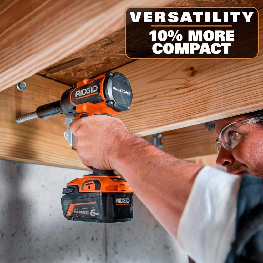 18V Brushless Cordless 4-Mode 1/2 in. Mid-Torque Impact Wrench with Friction Ring (Tool Only) - Image 5