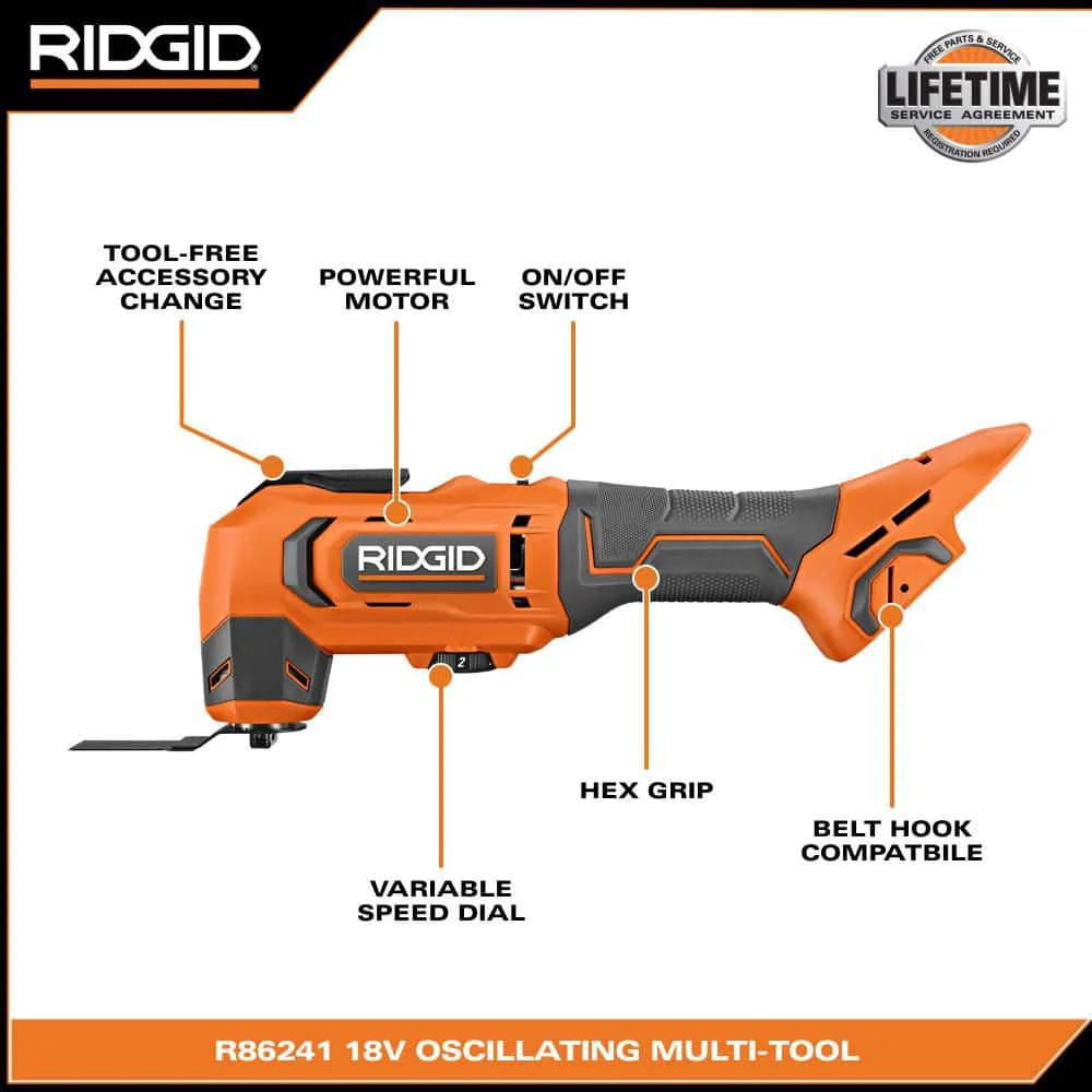 18V Cordless Oscillating Multi-Tool with 2.0 Ah Battery and Charger - Image 3