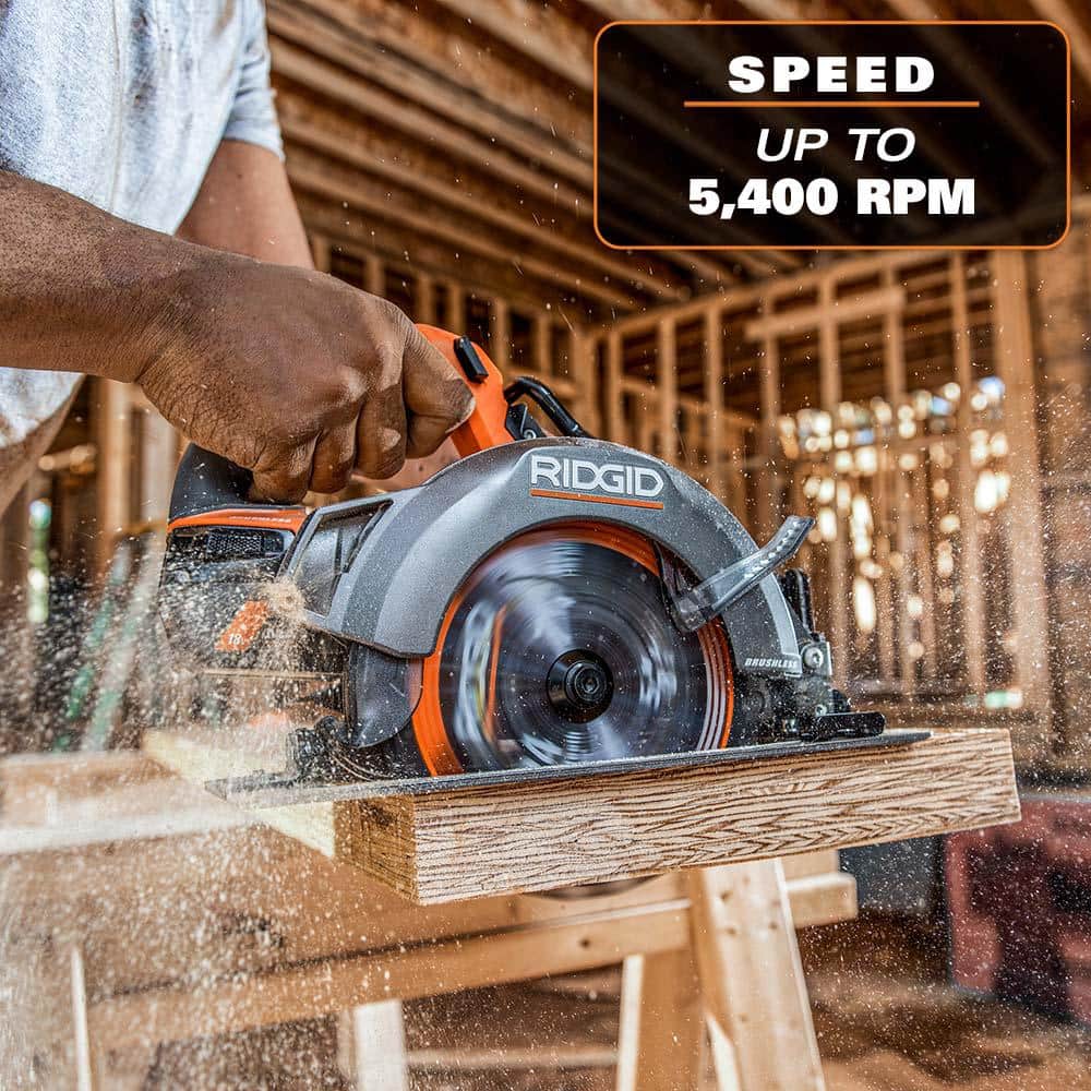 18V Brushless Cordless 7-1/4 in. Circular Saw Kit with 4.0 Ah MAX Output Battery and Charger - Image 6