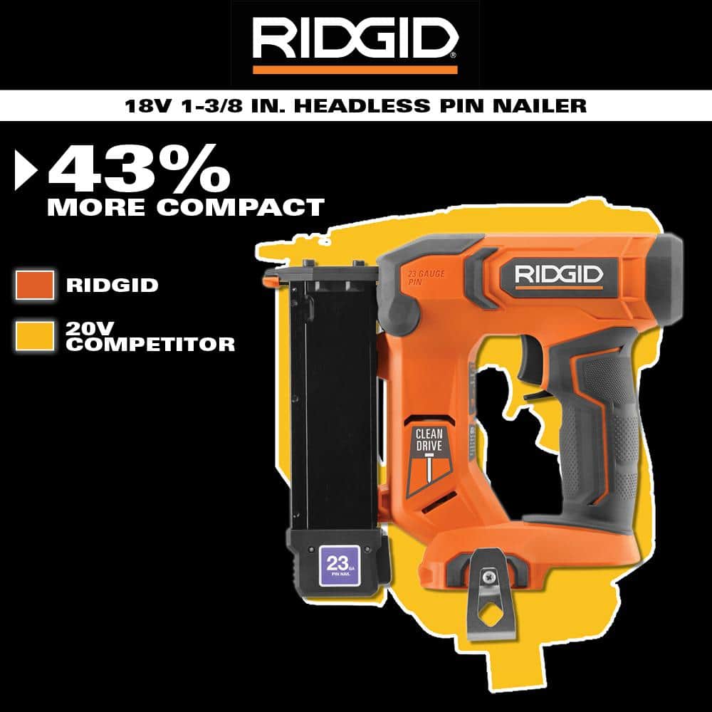 18V Cordless 23-Gauge 1-3/8 in. Headless Pin Nailer (Tool Only) - Image 8