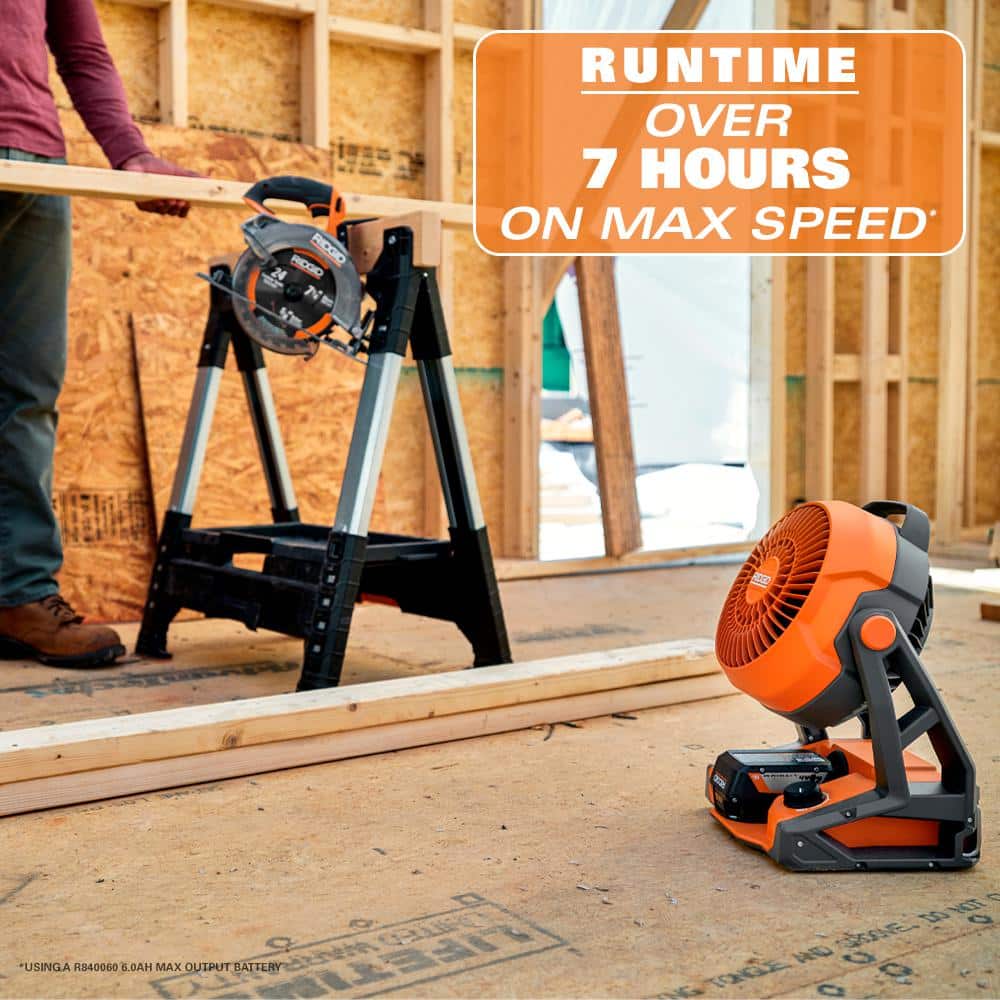 18V Cordless Jobsite Fan Kit with 4.0 Ah Battery and Charger - Image 4