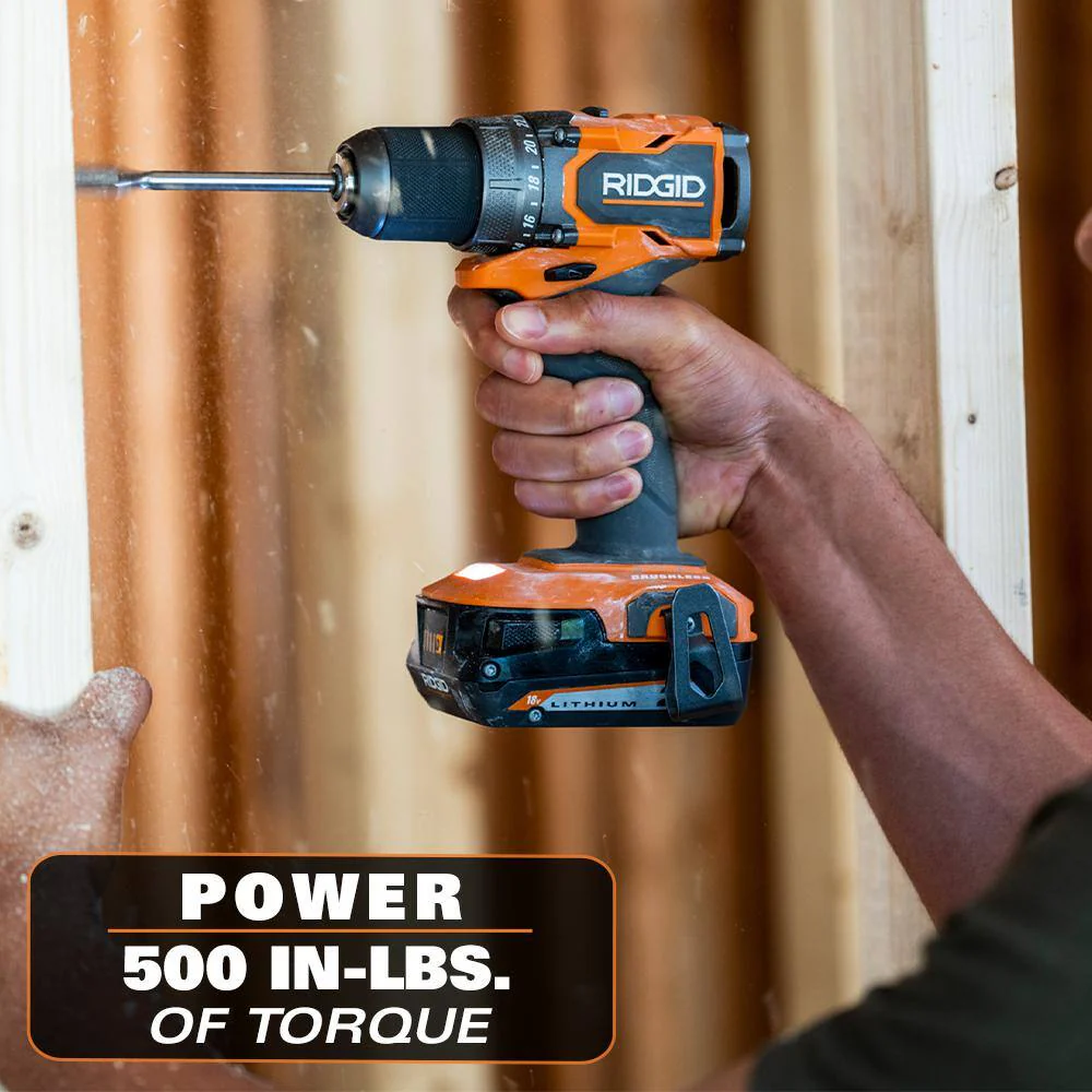 18V SubCompact Brushless Cordless 1/2 in. Drill/Driver Kit with (2) 2.0 Ah Batteries, Charger, and Tool Bag - Image 7
