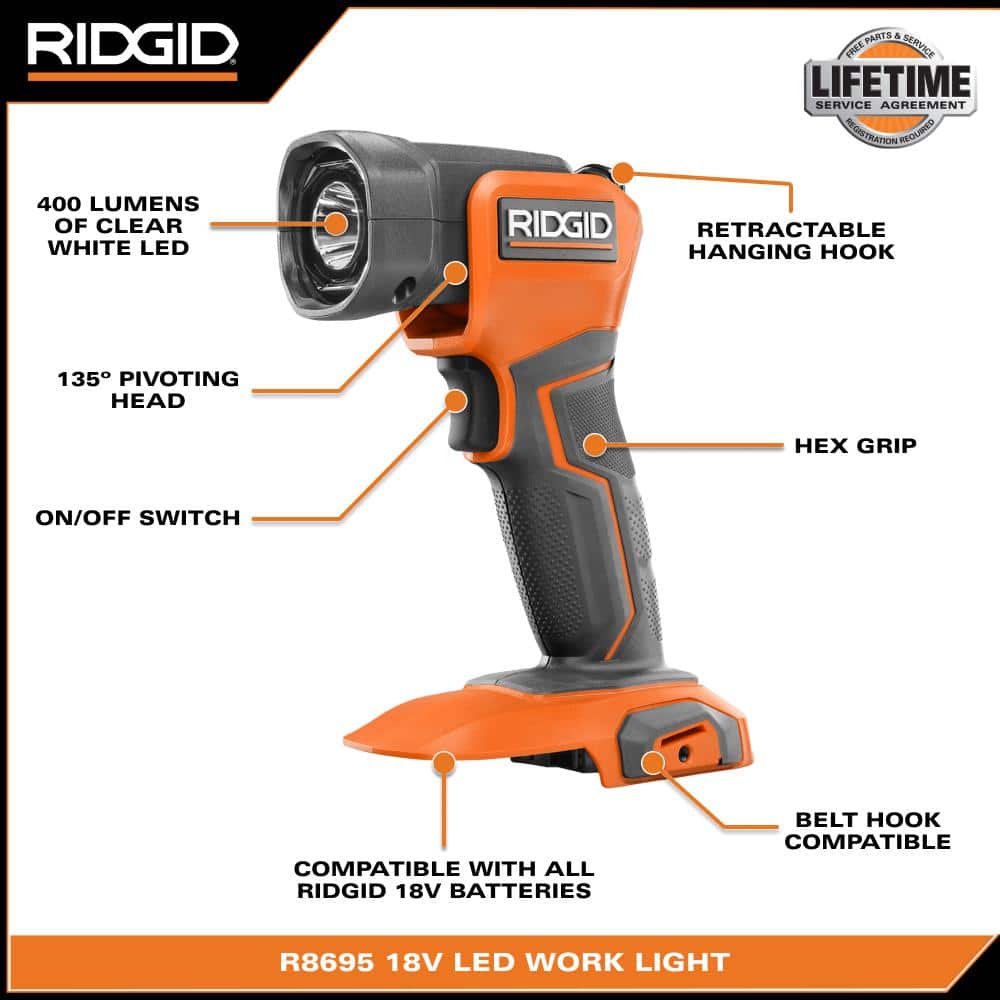 18V LED Worklight Kit with 2.0 Ah Battery and Charger - Image 3