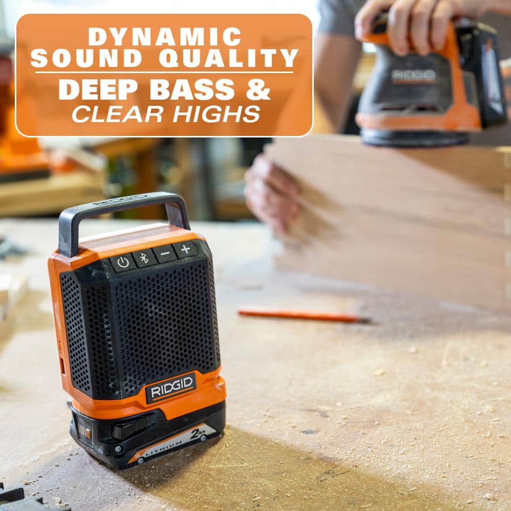 18V Cordless Speaker with Bluetooth Technology, 2.0 Ah Battery, and Charger - Image 5