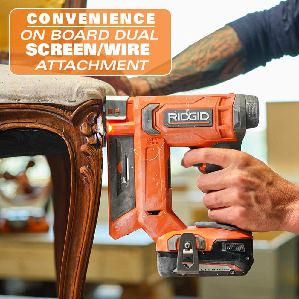 18V Cordless 3/8 in. Crown Stapler Kit with 2.0 Ah Battery and Charger - Image 4