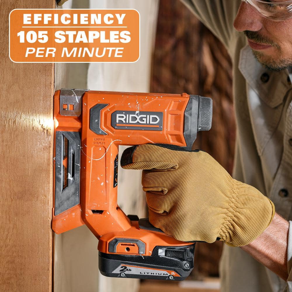 18V Cordless 3/8 in. Crown Stapler Kit with 2.0 Ah Battery and Charger - Image 5