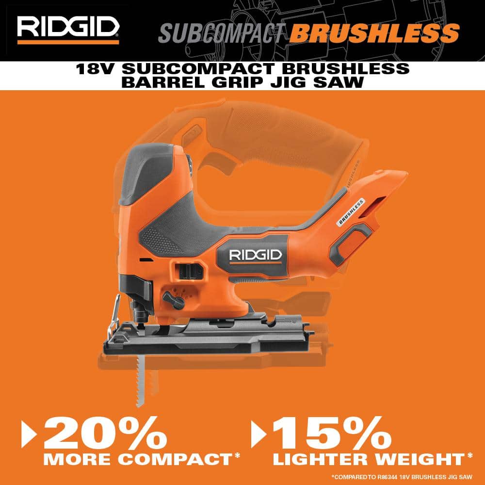 18V SubCompact Brushless Cordless Barrel Grip Jig Saw (Tool Only) - Image 7