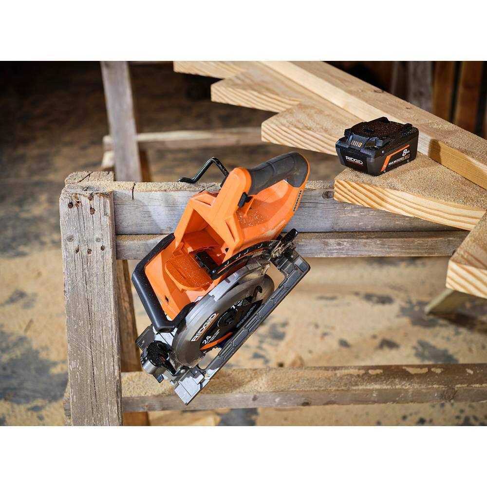 18V Brushless Cordless 7-1/4 in. Rear Handle Circular Saw Kit with 8.0 Ah MAX Output Battery, 18V Charger and Bag - Image 8