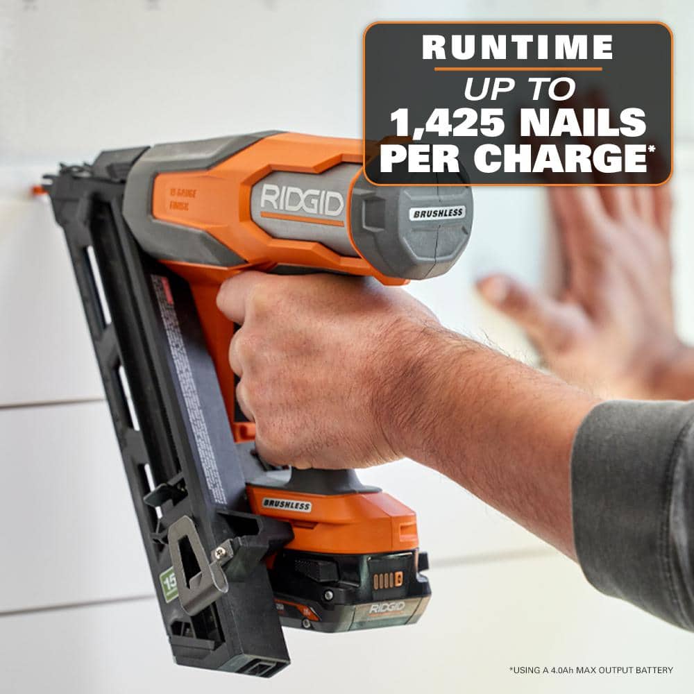 18V Brushless Cordless 15-Gauge Angled Finish Nailer (Tool Only) - Image 5