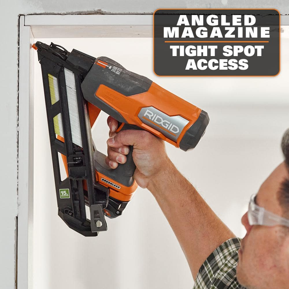 18V Brushless Cordless 15-Gauge Angled Finish Nailer (Tool Only) - Image 8
