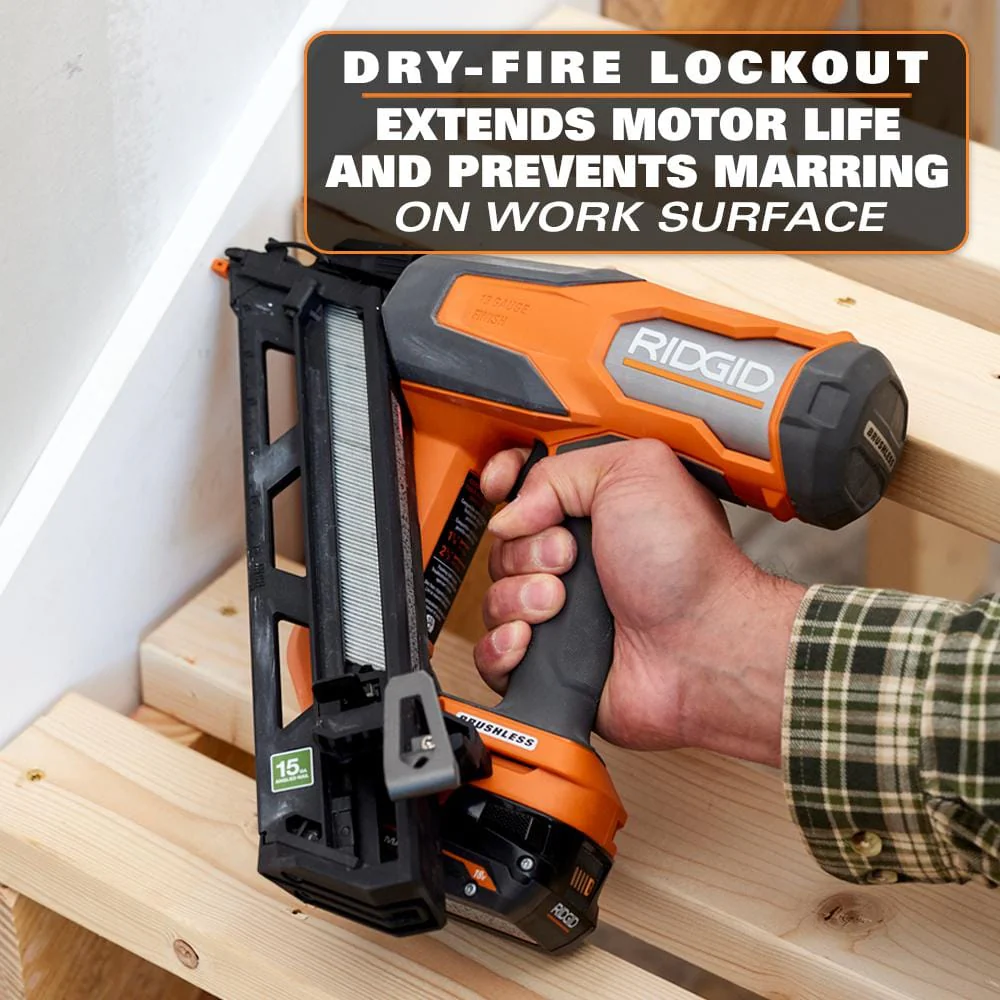 18V Brushless Cordless 15-Gauge Angled Finish Nailer (Tool Only) - Image 9