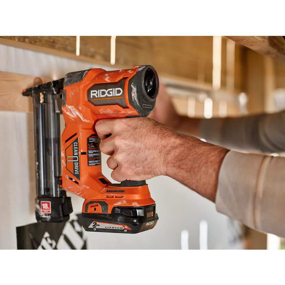 18V Brushless Cordless 18-Gauge Narrow Crown Stapler Kit with 2.0 Ah Battery and Charger - Image 10