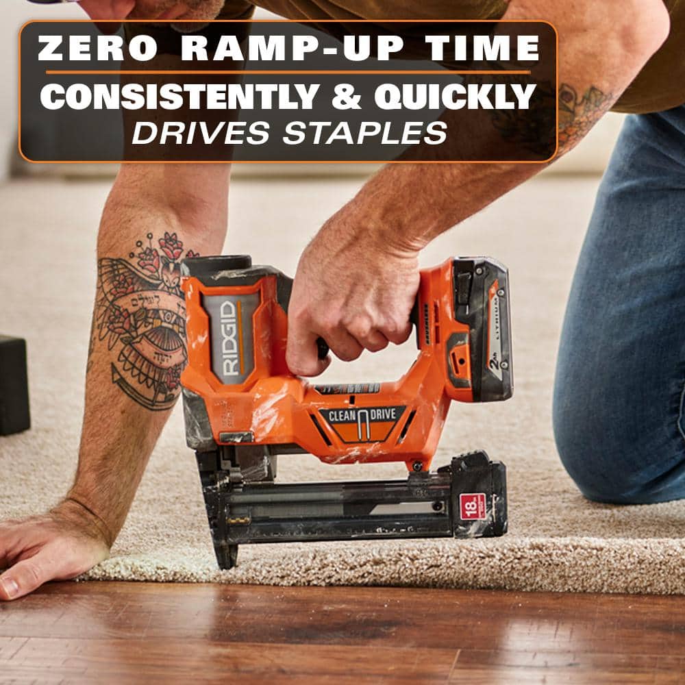 18V Brushless Cordless 18-Gauge Narrow Crown Stapler Kit with 2.0 Ah Battery and Charger - Image 4