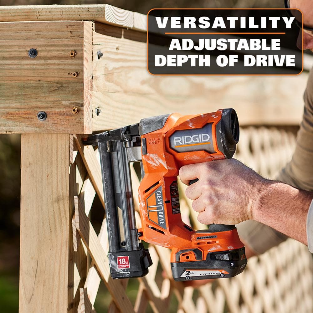 18V Brushless Cordless 18-Gauge Narrow Crown Stapler Kit with 2.0 Ah Battery and Charger - Image 5