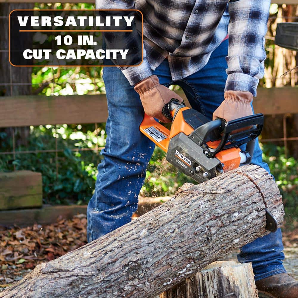 18V Brushless 12 in. Electric Battery Chainsaw with 6.0 Ah MAX Output Battery and Charger - Image 6