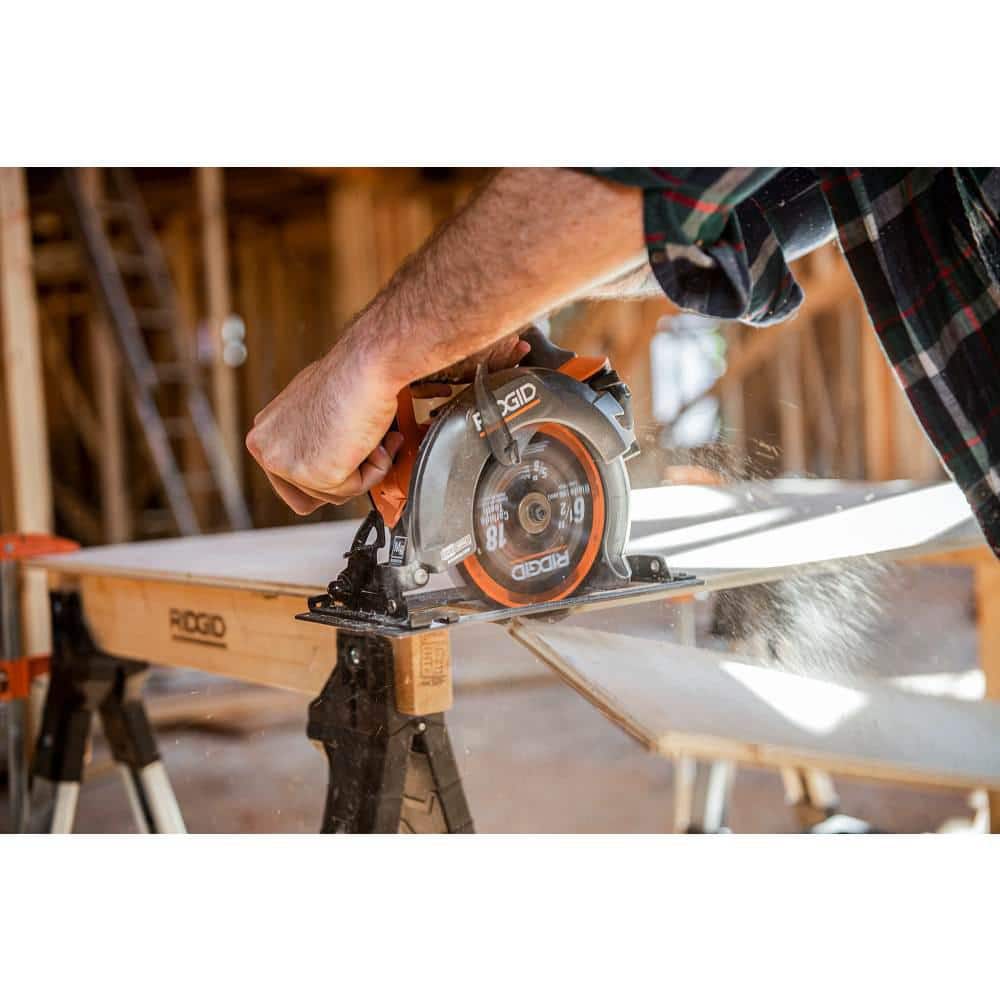 18V SubCompact Brushless Cordless 6-1/2 in. Circular Saw Kit with 4.0 Ah MAX Output Battery and Charger R8656K - Image 10