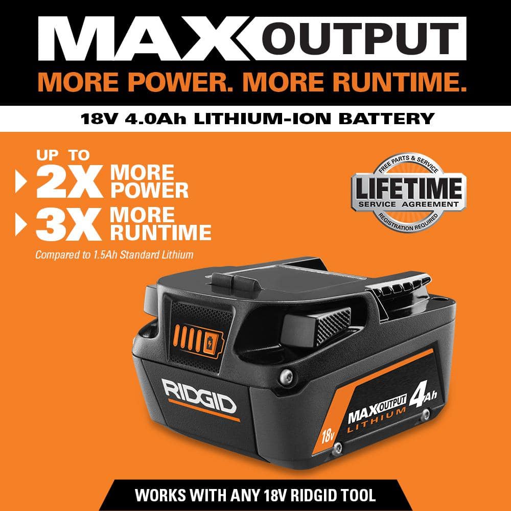 18V 4.0 Ah MAX Output Starter Kit with Rapid Charger - Image 12