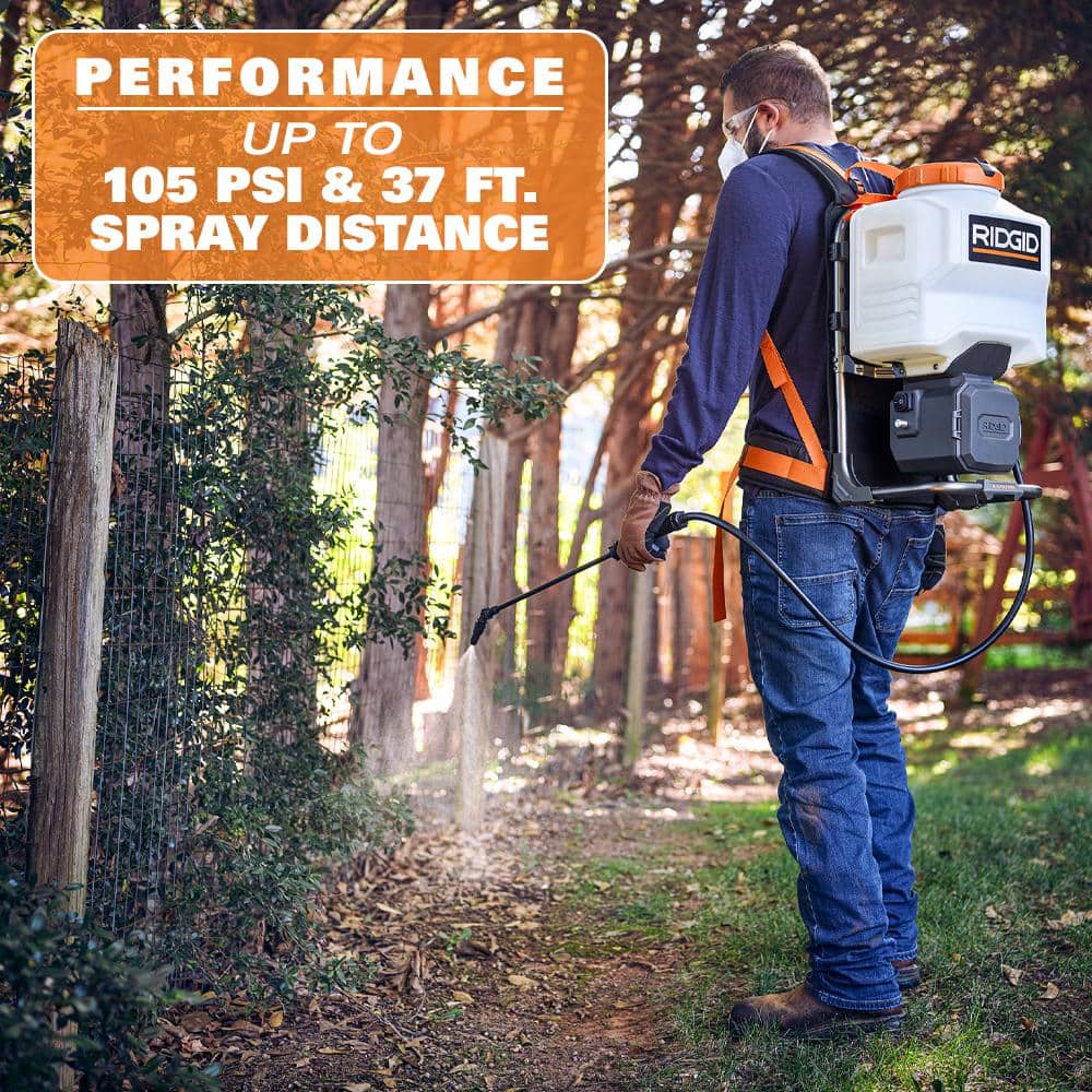 18-Volt Cordless Battery 4 Gal. Backpack Chemical Sprayer with 2.0 Battery and Charger - Image 4